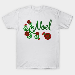 Noel Floral Christmas Art T-Shirt